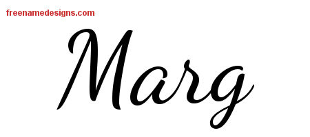 Lively Script Name Tattoo Designs Marg Free Printout
