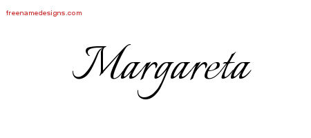 Calligraphic Name Tattoo Designs Margareta Download Free