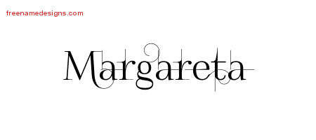 Decorated Name Tattoo Designs Margareta Free