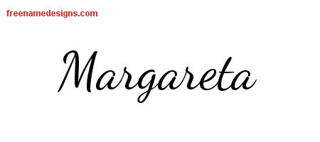 Lively Script Name Tattoo Designs Margareta Free Printout
