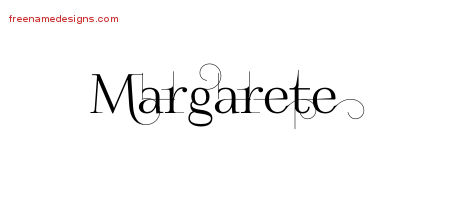 Decorated Name Tattoo Designs Margarete Free