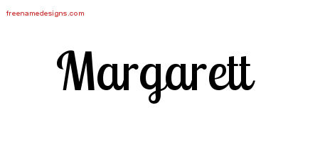 Handwritten Name Tattoo Designs Margarett Free Download