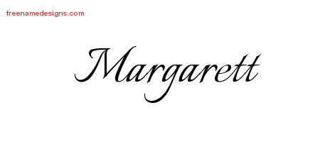 Calligraphic Name Tattoo Designs Margarett Download Free