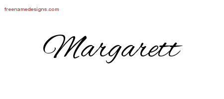 Cursive Name Tattoo Designs Margarett Download Free