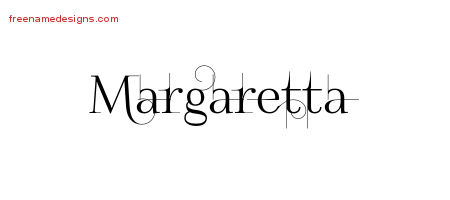 Decorated Name Tattoo Designs Margaretta Free