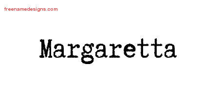 Typewriter Name Tattoo Designs Margaretta Free Download
