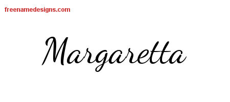 Lively Script Name Tattoo Designs Margaretta Free Printout