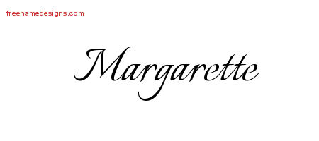 Calligraphic Name Tattoo Designs Margarette Download Free