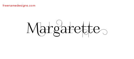 Decorated Name Tattoo Designs Margarette Free