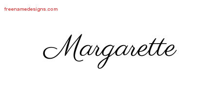 Classic Name Tattoo Designs Margarette Graphic Download