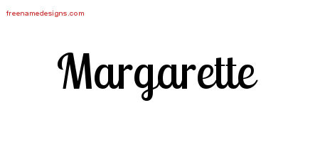 Handwritten Name Tattoo Designs Margarette Free Download