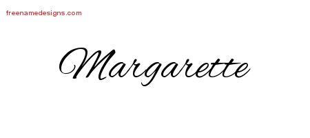 Cursive Name Tattoo Designs Margarette Download Free