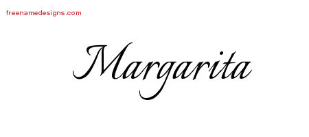 Calligraphic Name Tattoo Designs Margarita Download Free