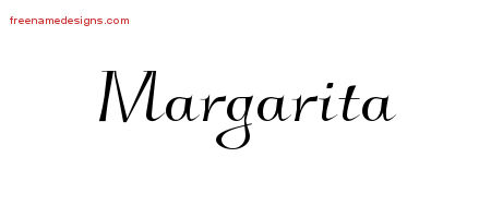 Elegant Name Tattoo Designs Margarita Free Graphic