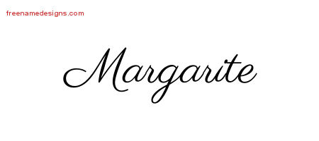 Classic Name Tattoo Designs Margarite Graphic Download