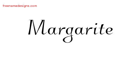 Elegant Name Tattoo Designs Margarite Free Graphic