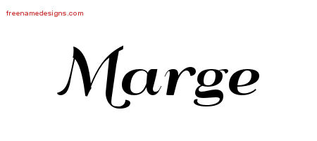 Art Deco Name Tattoo Designs Marge Printable