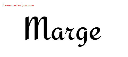 Calligraphic Stylish Name Tattoo Designs Marge Download Free
