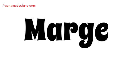 Groovy Name Tattoo Designs Marge Free Lettering