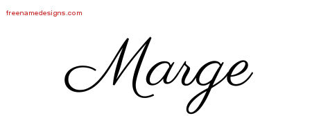 Classic Name Tattoo Designs Marge Graphic Download