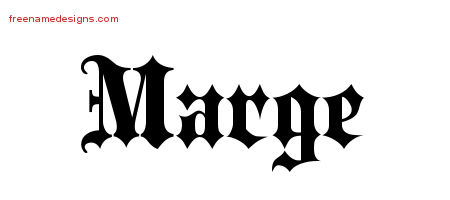 Old English Name Tattoo Designs Marge Free