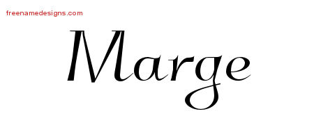 Elegant Name Tattoo Designs Marge Free Graphic