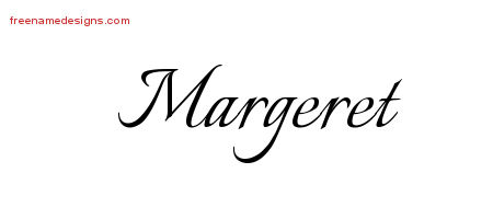 Calligraphic Name Tattoo Designs Margeret Download Free