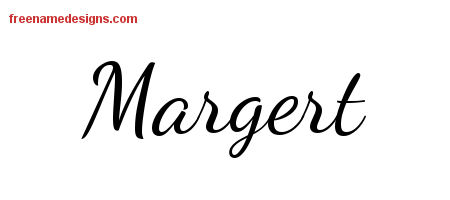 Lively Script Name Tattoo Designs Margert Free Printout