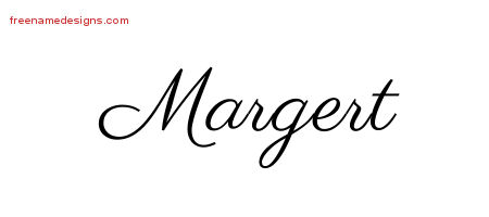 Classic Name Tattoo Designs Margert Graphic Download