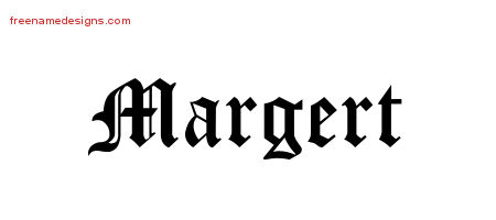 Blackletter Name Tattoo Designs Margert Graphic Download