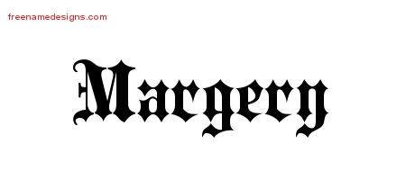 Old English Name Tattoo Designs Margery Free