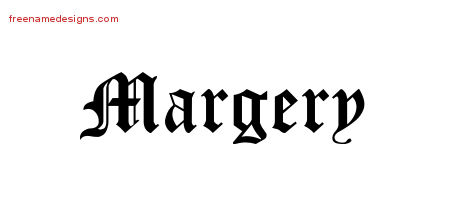 Blackletter Name Tattoo Designs Margery Graphic Download