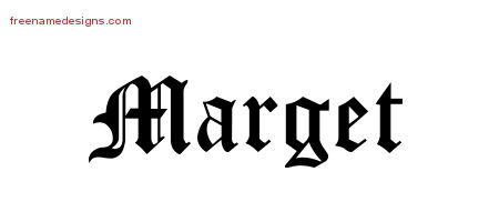 Blackletter Name Tattoo Designs Marget Graphic Download