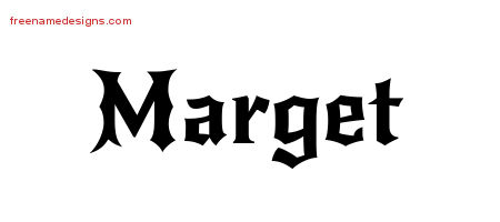 Gothic Name Tattoo Designs Marget Free Graphic