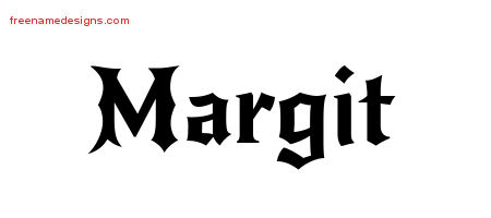 Gothic Name Tattoo Designs Margit Free Graphic