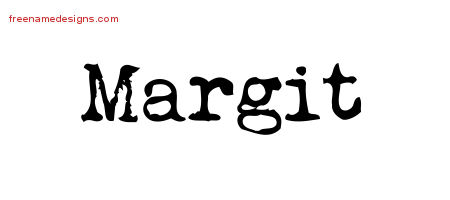 Vintage Writer Name Tattoo Designs Margit Free Lettering