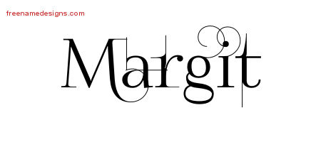 Decorated Name Tattoo Designs Margit Free