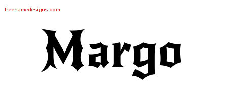 Gothic Name Tattoo Designs Margo Free Graphic