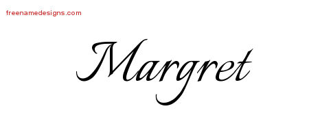 Calligraphic Name Tattoo Designs Margret Download Free