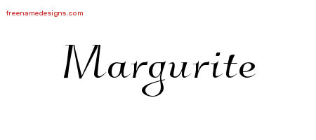 Elegant Name Tattoo Designs Margurite Free Graphic