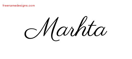Classic Name Tattoo Designs Marhta Graphic Download