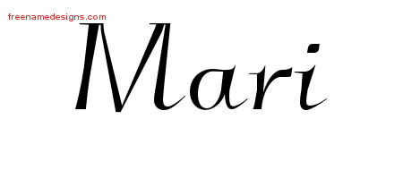 Elegant Name Tattoo Designs Mari Free Graphic