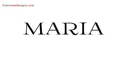 Flourishes Name Tattoo Designs Maria Printable
