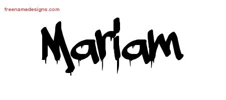 Graffiti Name Tattoo Designs Mariam Free Lettering