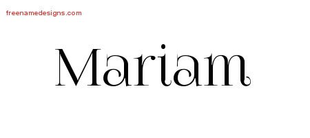 Vintage Name Tattoo Designs Mariam Free Download