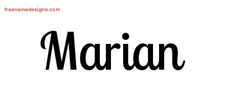 Handwritten Name Tattoo Designs Marian Free Download