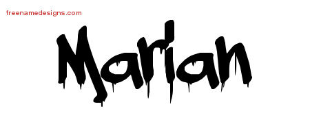 Graffiti Name Tattoo Designs Marian Free Lettering