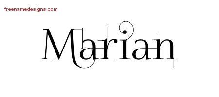 Decorated Name Tattoo Designs Marian Free
