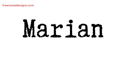 Typewriter Name Tattoo Designs Marian Free Download