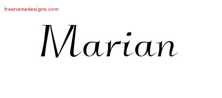 Elegant Name Tattoo Designs Marian Free Graphic